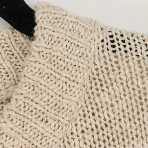 Jenni Kayne Cruise Cocoon Crewneck Chunky Knit Sweater Size XS Oatmeal Casual